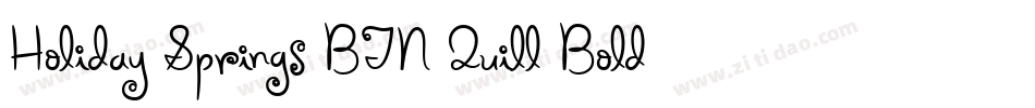 Holiday Springs BTN Quill Bold字体转换